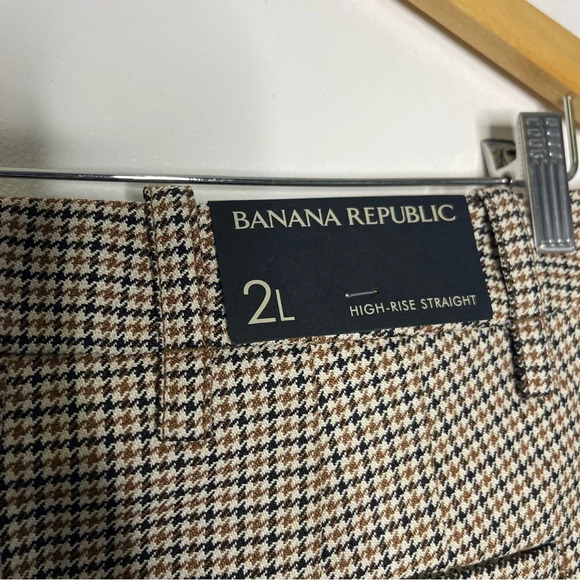 Banana Republic Wool High Rise Straight Trouser Pants Size 2 Long NWT - Picture 5 of 7